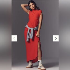 Daily Practice Mock-Neck Ruched Midi Dress